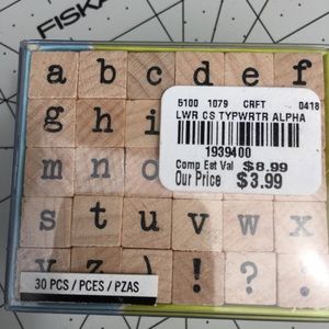 Rubber stamps alphabet lowercase typewriter font